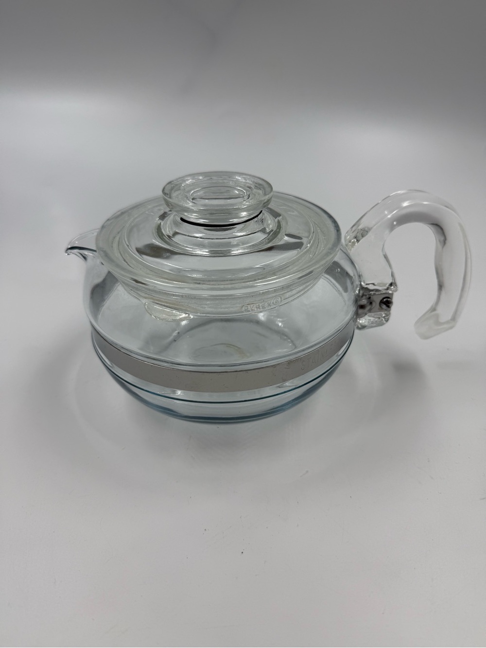 Vintage Pyrex flameware 6 cup glass teapot